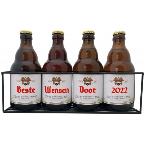 Duvel bierpakket : Beste Wensen voor 2022 (4 flesjes) - Rekje